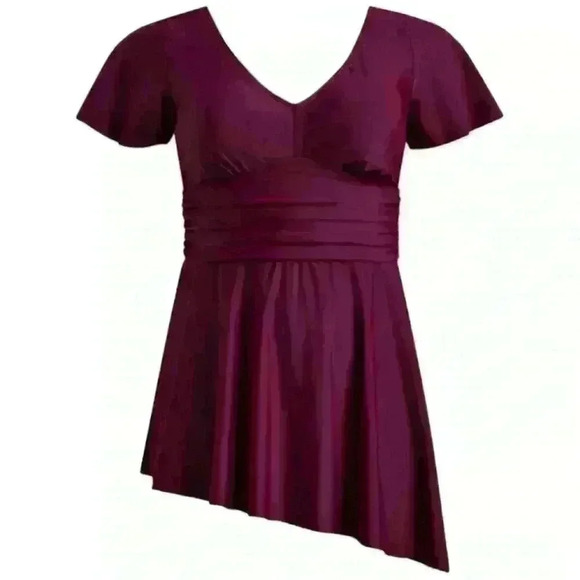 TORRID SWIM Wire-Free Side Tie Swim Dress No Bottom - Short Length Size 0 NWT - Picture 1 of 7